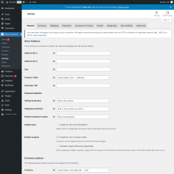 Page screenshot: WooCommerce &rarr; Settings