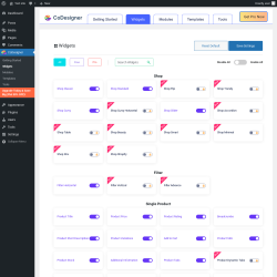 Page screenshot: CoDesigner → Widgets