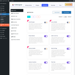 Page screenshot: CoDesigner → Modules