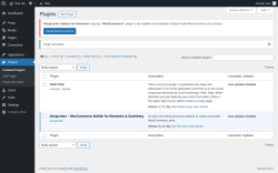 Page screenshot: Plugins ‹ Test site — WordPress