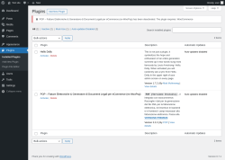 Page screenshot: Plugins &lsaquo; Test site &mdash; WordPress