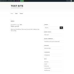 Page screenshot: Test site &ndash; Just another WordPress site