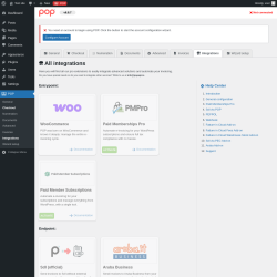 Page screenshot: POP &rarr; Integrations