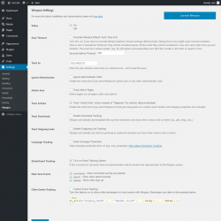Page screenshot: Settings  → Woopra