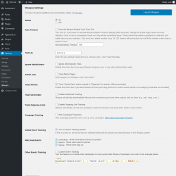 Page screenshot: Settings → Woopra