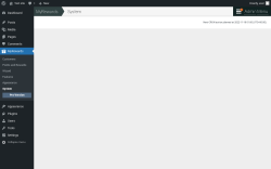 Page screenshot: System ‹ Test site — WordPress
