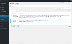 Page screenshot: Plugins &lsaquo; Test site &mdash; WordPress