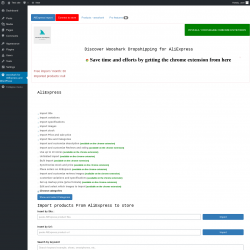 Page screenshot: wooshark for AliExpress and WordPress