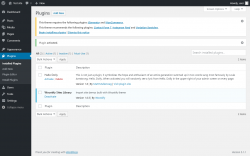 Page screenshot: Plugins &lsaquo; Test site &mdash; WordPress