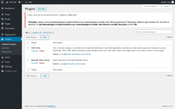 Page screenshot: Plugins &lsaquo; Test site &mdash; WordPress