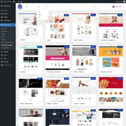 Page screenshot: Appearance &rarr; Woostify Template