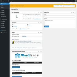 Page screenshot: Dashboard ‹ Test site — WordPress