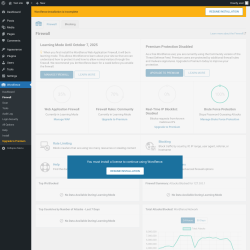 Page screenshot: Wordfence  → Firewall