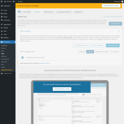 Page screenshot: Wordfence  → Audit Log