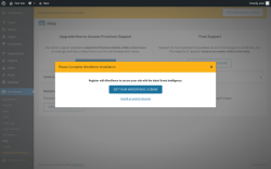 Page screenshot: Wordfence  → Help