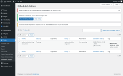 Page screenshot: Tools → Scheduled Actions