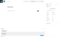 Page screenshot: Add Page ‹ Test site — WordPress