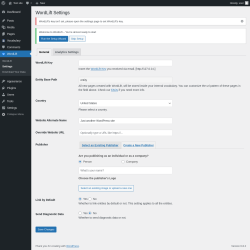 Page screenshot: WordLift → Settings
