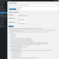 Page screenshot: WordLift → Settings → Analytics Settings