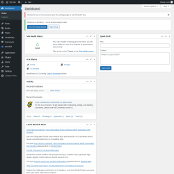 Page screenshot: Dashboard ‹ Test site — WordPress
