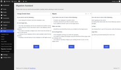 Page screenshot: Tools &rarr; Migration Assistant