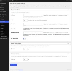 Page screenshot: Settings &rarr; WordPress Move