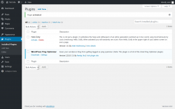 Page screenshot: Plugins &lsaquo; Test site &mdash; WordPress