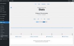 Page screenshot: Settings &rarr; WordPress Popular Posts