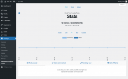 Page screenshot: Settings &rarr; WordPress Popular Posts
