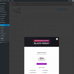 Page screenshot: Hustle &rarr; Settings