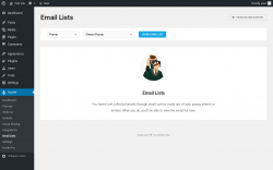 Page screenshot: Hustle &rarr; Email Lists