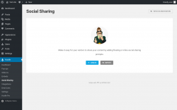 Page screenshot: Hustle &rarr; Social Sharing