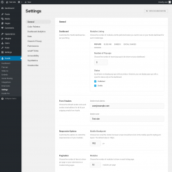 Page screenshot: Hustle &rarr; Settings