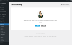 Page screenshot: Hustle &rarr; Social Sharing