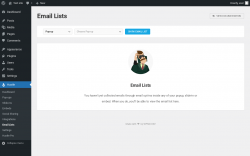 Page screenshot: Hustle &rarr; Email Lists