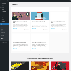 Page screenshot: Hustle &rarr; Tutorials