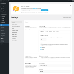 Page screenshot: Hustle &rarr; Settings