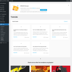 Page screenshot: Hustle &rarr; Tutorials