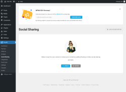 Page screenshot: Hustle &rarr; Social Sharing