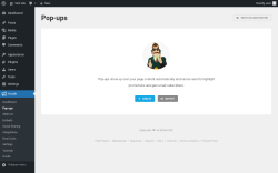 Page screenshot: Hustle &rarr; Pop-ups