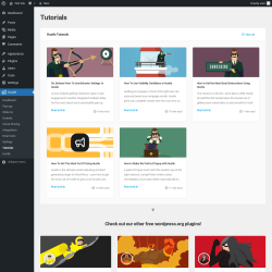 Page screenshot: Hustle &rarr; Tutorials