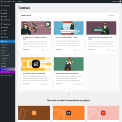 Page screenshot: Hustle &rarr; Tutorials