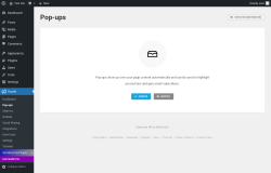 Page screenshot: Hustle &rarr; Pop-ups