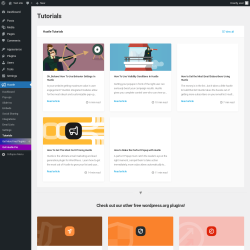 Page screenshot: Hustle &rarr; Tutorials