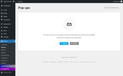 Page screenshot: Hustle &rarr; Pop-ups