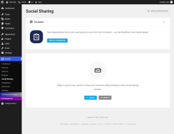 Page screenshot: Hustle &rarr; Social Sharing