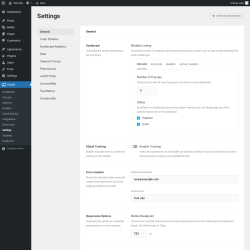 Page screenshot: Hustle &rarr; Settings