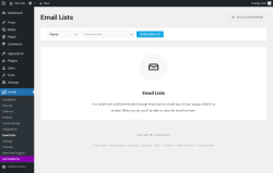 Page screenshot: Hustle &rarr; Email Lists