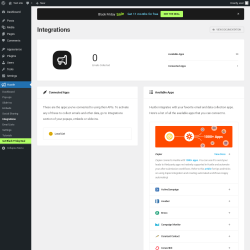 Page screenshot: Hustle → Integrations