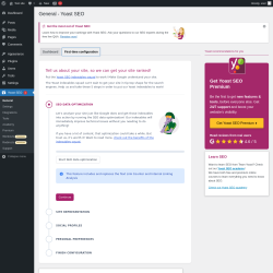 Page screenshot: Yoast SEO  → First-time configuration